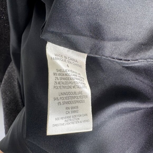 Theory Metallic Thread Dropped Waist Dress Sz 4 Pockets Olpia Harlequin Workwear - Picture 8 of 10